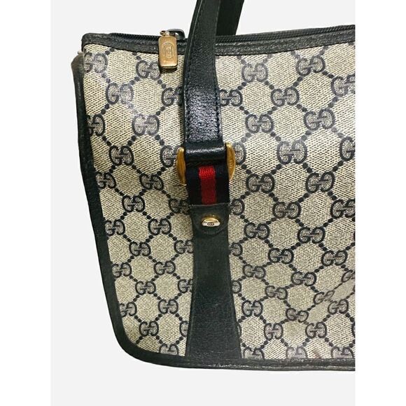 Gucci vintage small Gg canvas black tote - Picture 9 of 16